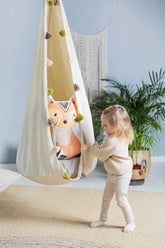 | cream cocoon swing | kids cocoon swing | hanging cocoon swings | indoor swing | kids hanging chair swing | cream cocoon swing for kids |