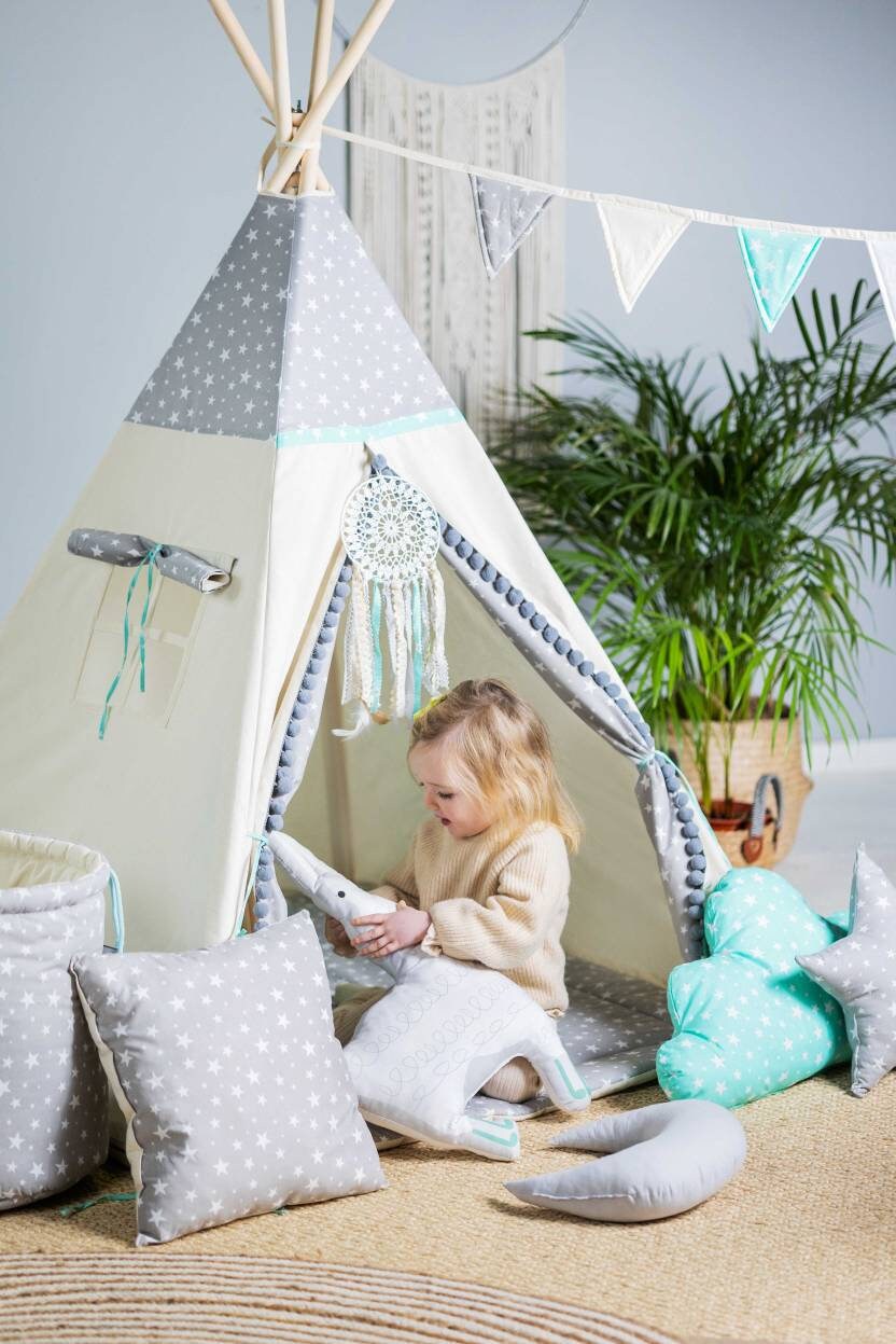 Kids Tent - Mint Star Pearl