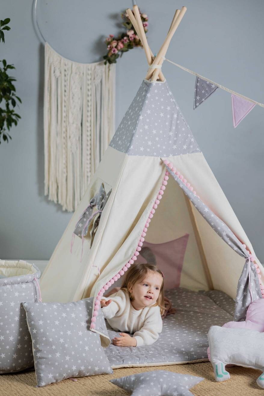 Kids Tipi Tent - Star Pearl