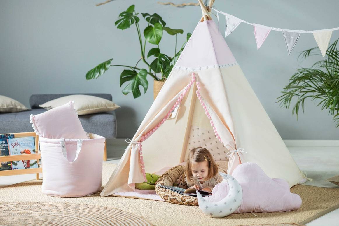 Pink Teepee Tent | Teepee Pink | Kids Teepee | Teepee Tent for Kids | Teepee Tent for Babies &amp; Toddlers | Pink Tent | Kids Teepee Tent | Teepee Tent for Girls |