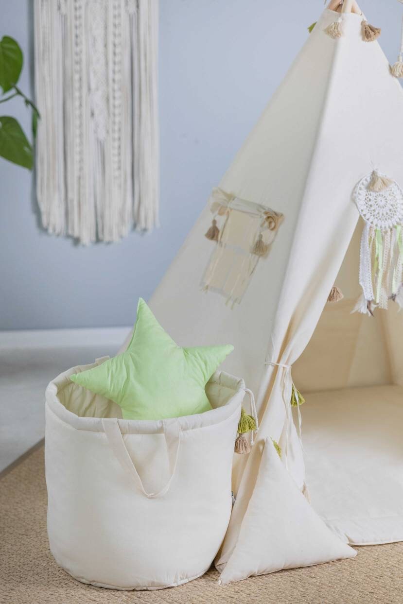 Kids Teepee - Creamy Tassel