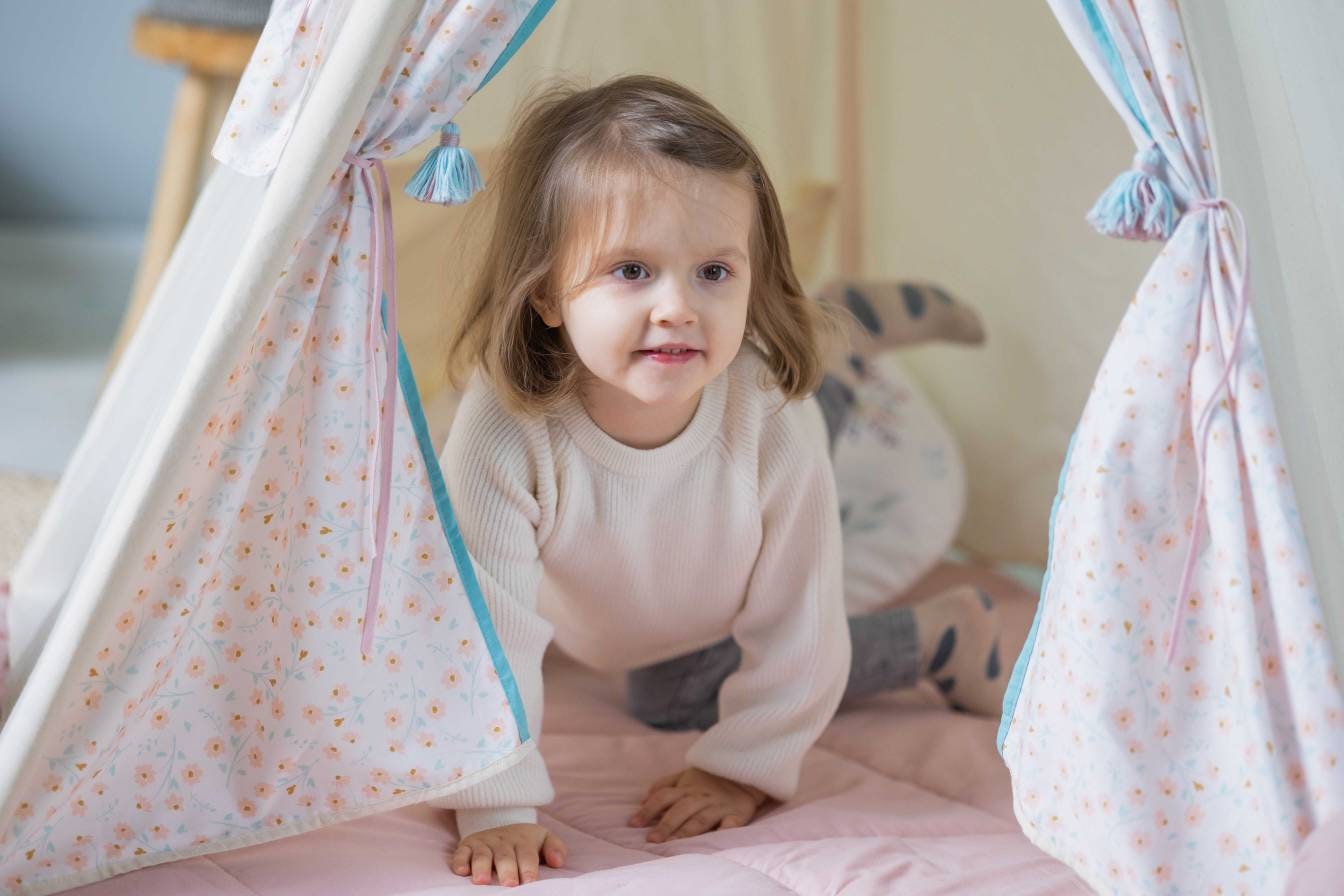 eepee Tent with Flowers | Teepee Flower | Kids Teepee | Teepee Tent for Kids | Teepee Tent for Babies and Toddlers | Flower Tent | Kids Teepee Tent | Teepee Tent for Girls | 