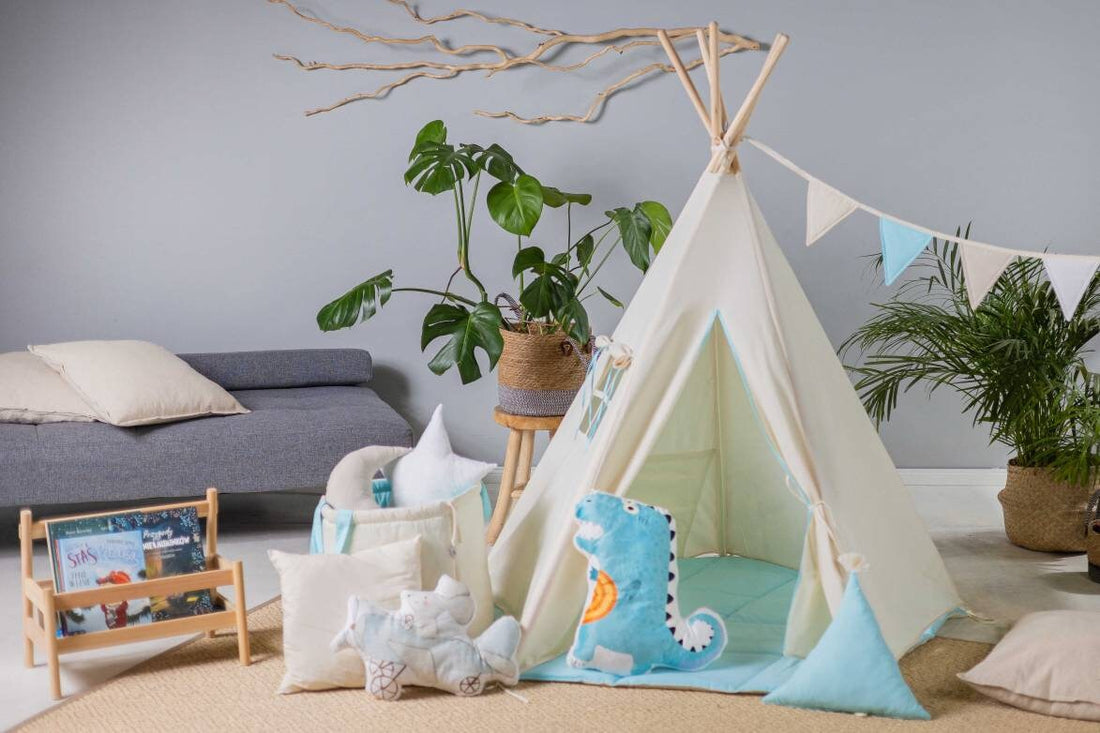 Kids Tipi Tent - Blue Oasis