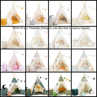 Kids Tipi Tent - Bunnies &amp; Owls