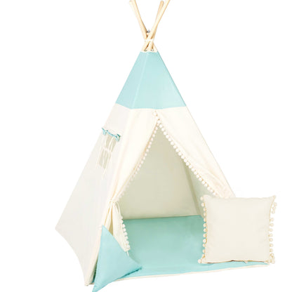 Kids Tipi Tent - Blue Marine