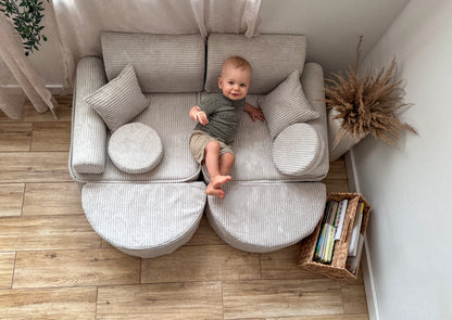 MeowBaby® Aesthetic Kids Play Sofa MAX | Modular Kids Play Couch | Corduroy