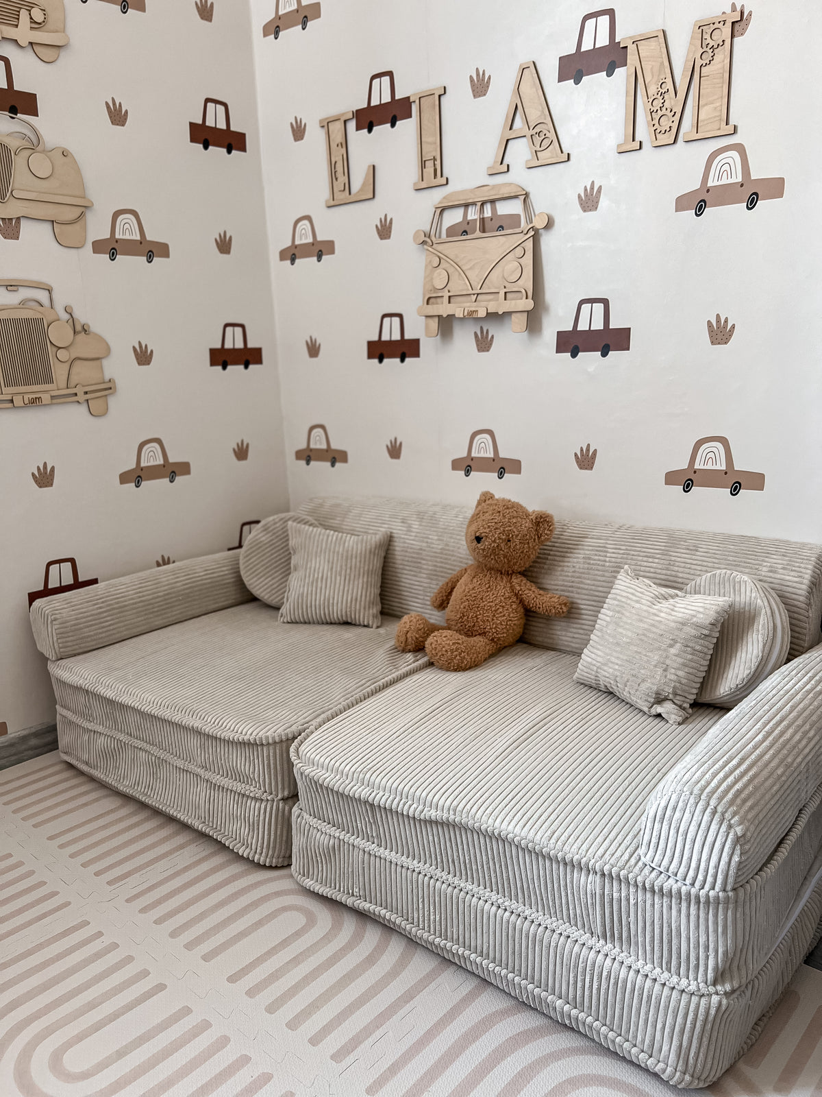 Aesthetic Kids Play Sofa PREMIUM | Modular Play Couch | Corduroy