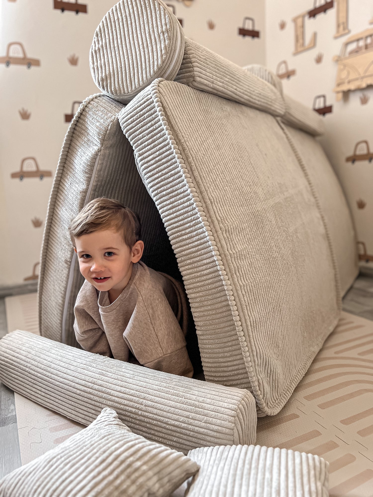 MeowBaby® Kids Play Sofa PREMIUM | Modular Play Couch | Corduroy