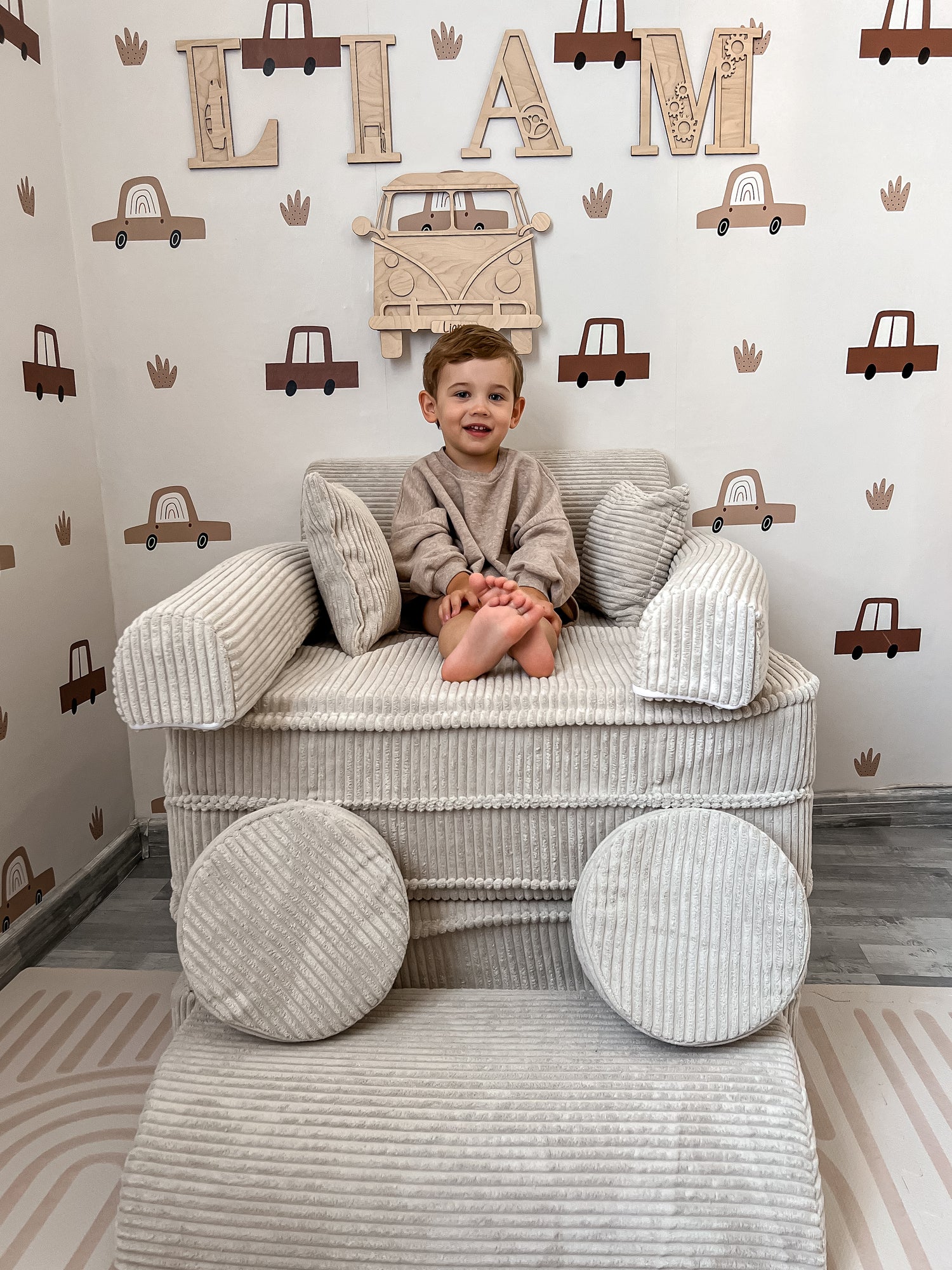 MeowBaby® Kids Play Sofa PREMIUM | Modular Play Couch | Corduroy