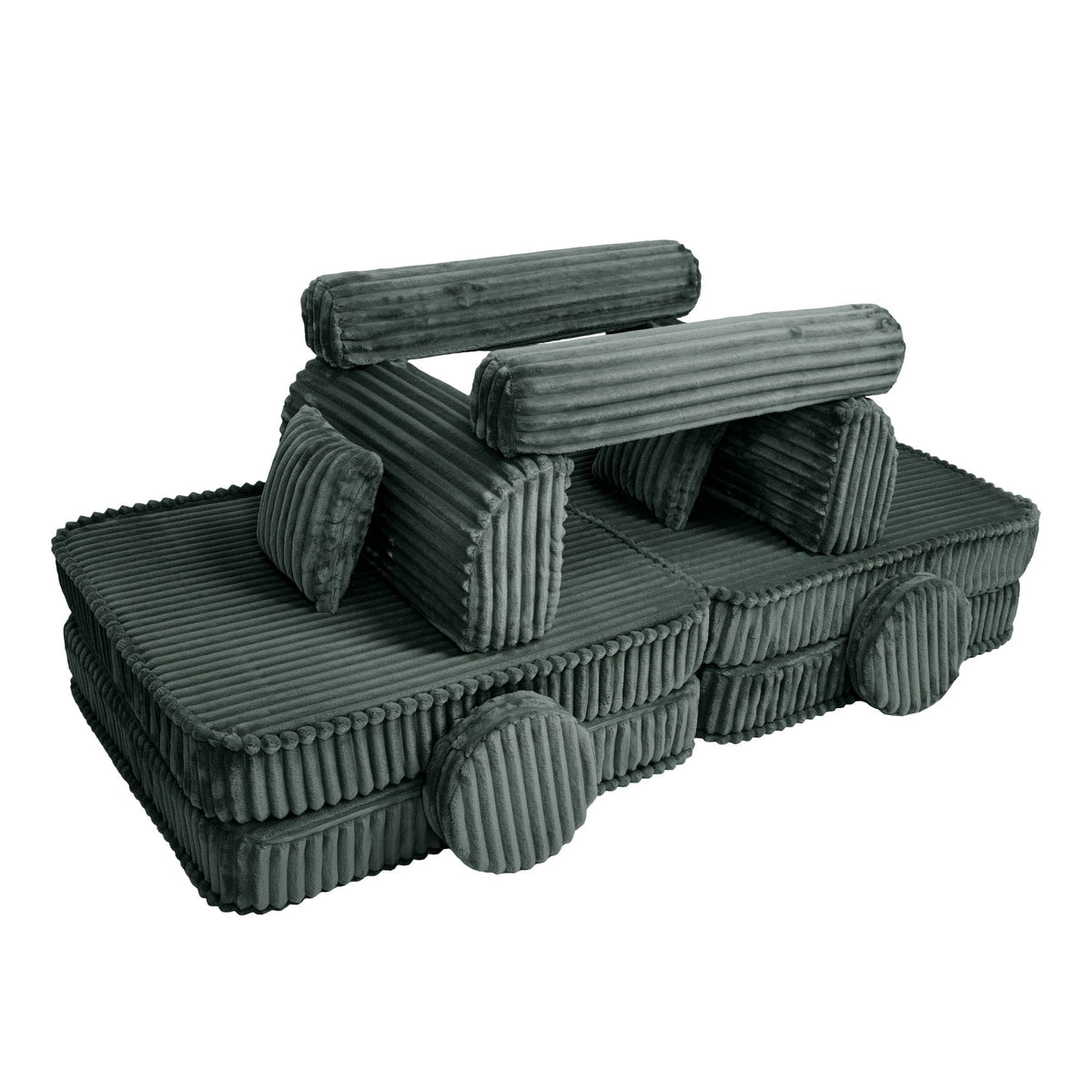 Meowbaby Kids Play Sofa - Modular Play Couch | 10 Pieces | Churros