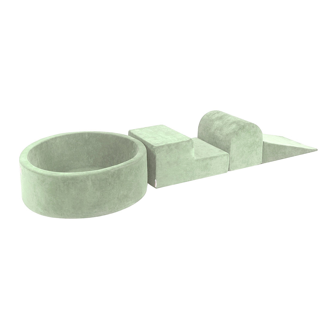 MeowBaby Velvet Kids Foam Climbing Blocks Sage Green | Baby Soft Play Set
