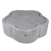 Meowbaby Aesthetic Grey Flower – Ball Pit for Children | Optional Balls 