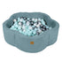 Meowbaby Aesthetic Turquoise Flower – Ball Pit for Children | Optional Balls 