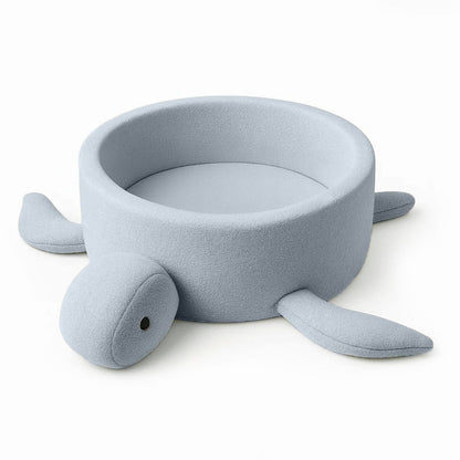Meowbaby Turtle Ball Pit for Children – Balls to Choose | Dusty Ice Blue | Boucle