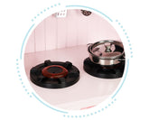 Meowbaby Wooden Play Kitchen for Children with Oven, Burners, Microwave and Accessories