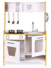 Meowbaby Wooden Play Kitchen for Children with Multimedia Burners