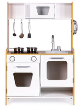 Meowbaby Wooden Play Kitchen for Children with Multimedia Burners