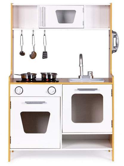 Meowbaby Wooden Play Kitchen for Children with Multimedia Burners