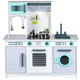 Meowbaby Large Wooden Play Kitchen for Children with Accessories