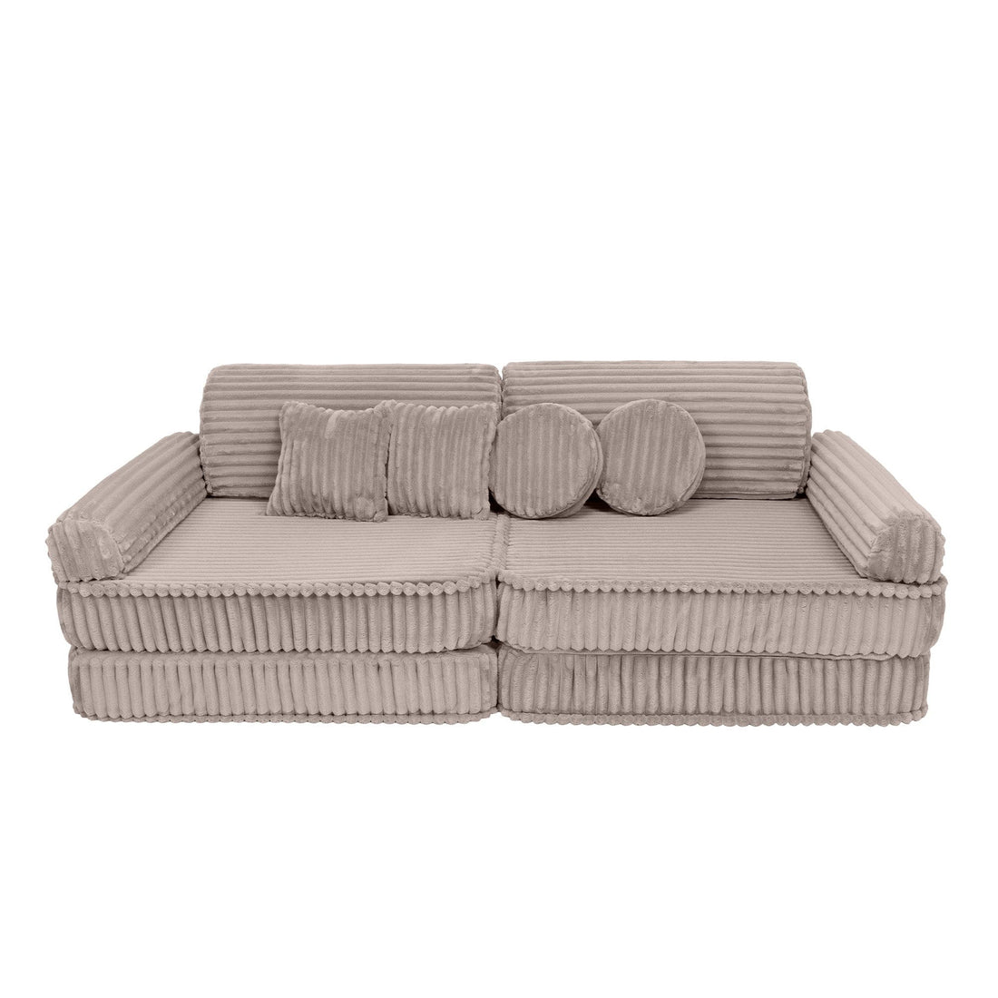Meowbaby Kids Play Sofa | Modular Play Couch | Churros Beige Play Sofa  | Play Sofa for Kids |