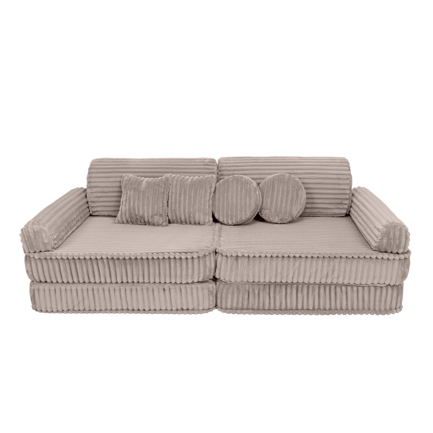 Meowbaby Kids Play Sofa | Modular Play Couch | Churros Beige Play Sofa  | Play Sofa for Kids |
