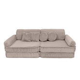 Meowbaby Kids Play Sofa | Modular Play Couch | Churros Beige Play Sofa  | Play Sofa for Kids |