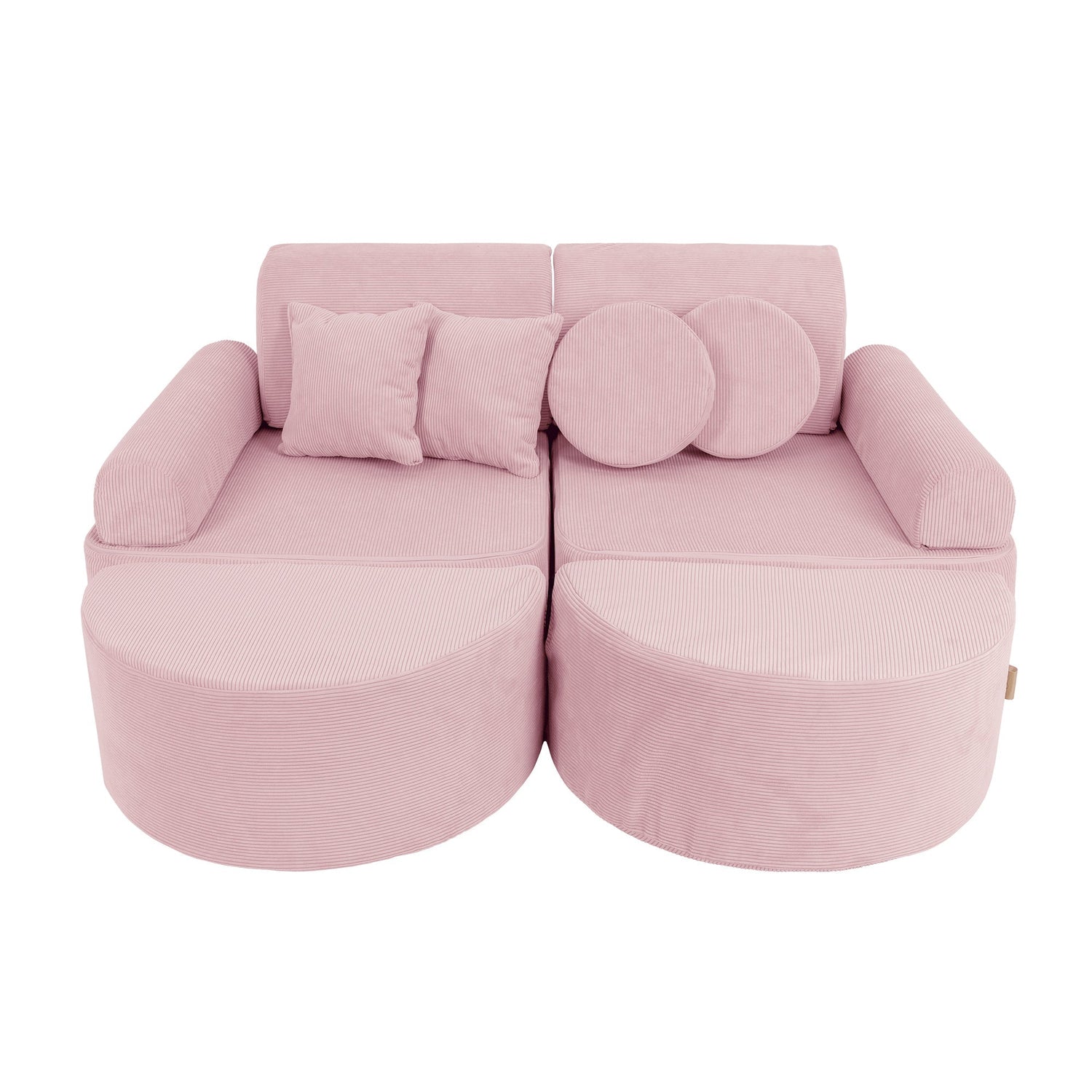 Kids Play Sofa | MeowBaby Slimcord Kids Play Sofa | Modular Play Sofa Bed | pink play sofa for kids | play couch |