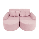 Kids Play Sofa | MeowBaby Slimcord Kids Play Sofa | Modular Play Sofa Bed | pink play sofa for kids | play couch |