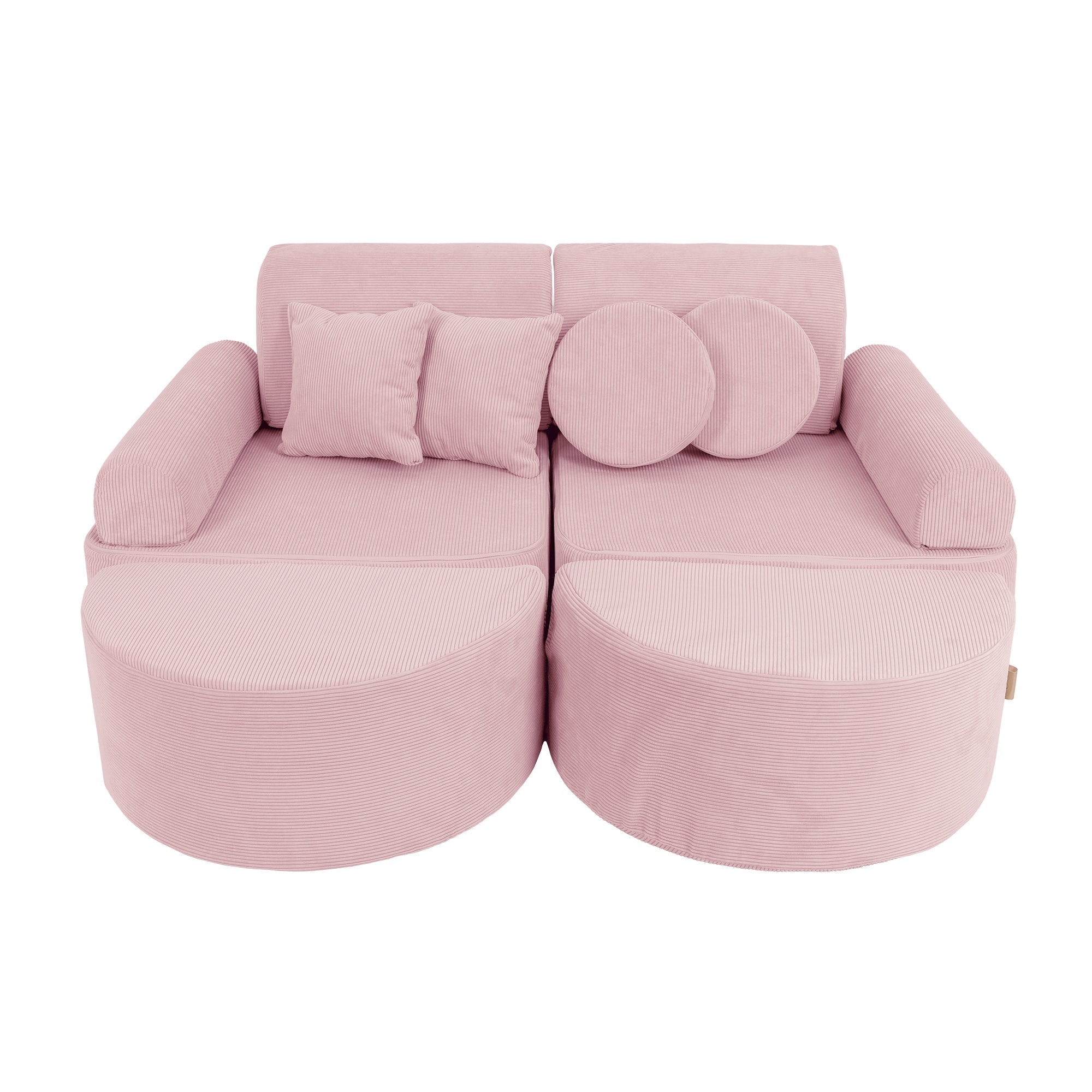 Kids Play Sofa | MeowBaby Slimcord Kids Play Sofa | Modular Play Sofa Bed | pink play sofa for kids | play couch |