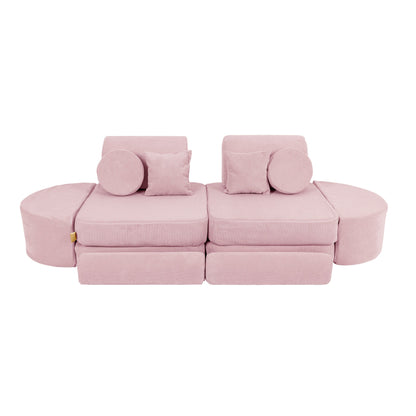MeowBaby Slimcord Kids Play Sofa | Modular Play Sofa Bed | pink play sofa for kids | play couch |