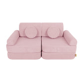 MeowBaby Slimcord Kids Play Sofa | Modular Play Sofa Bed | pink play sofa for kids | play couch |