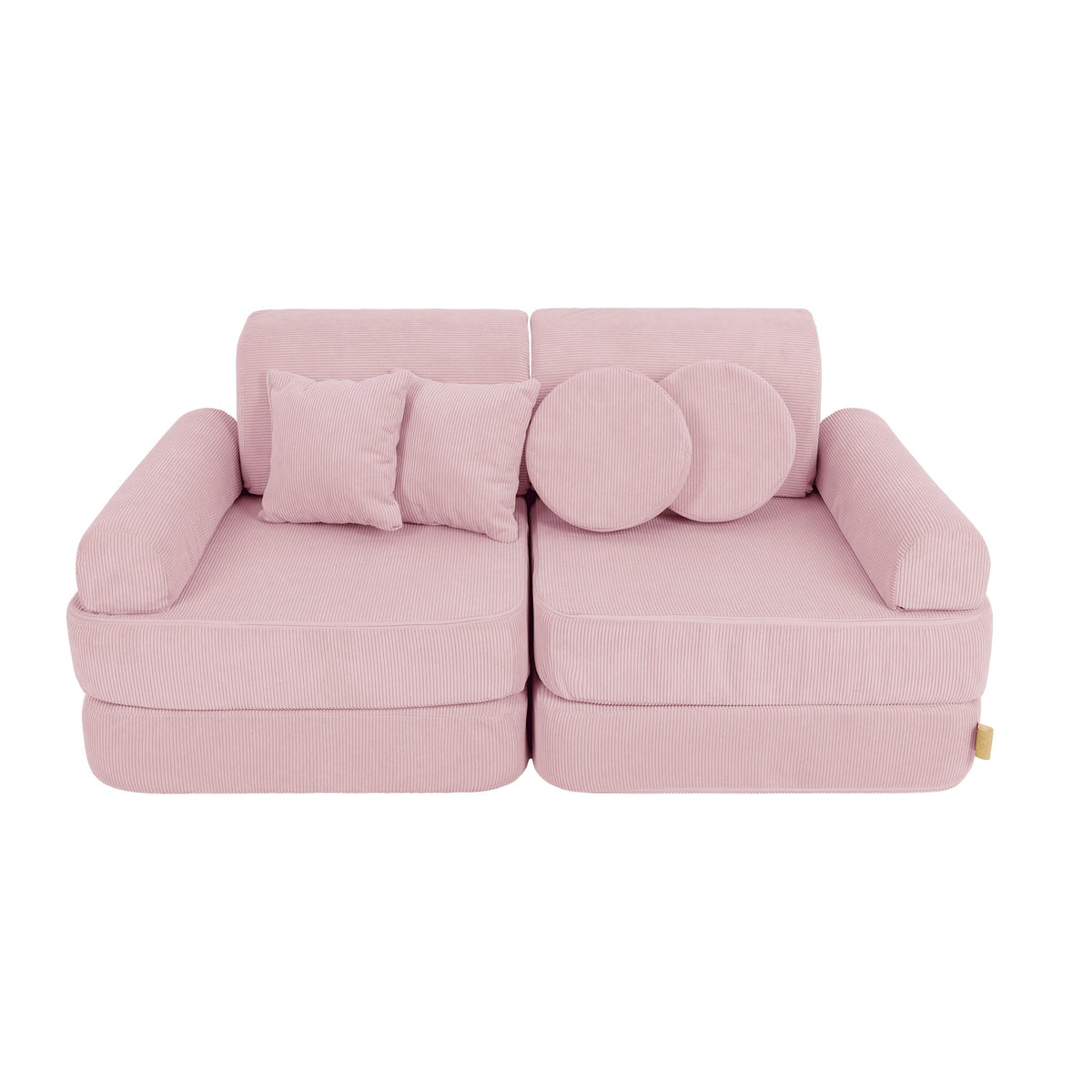 play sofa modular | childrens play sofa | modular play couch | MeowBaby Slimcord Kids Play Sofa | Play Sofa Bed | pink play sofa for kids | play couch for kids |