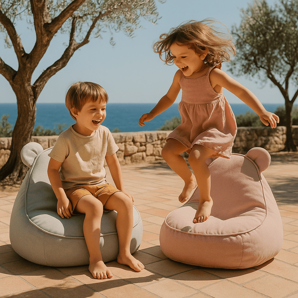 MeowBaby Outzy Sako Bag Teddy | Bean Bag for Kids | pouf for kids | kids pouf |