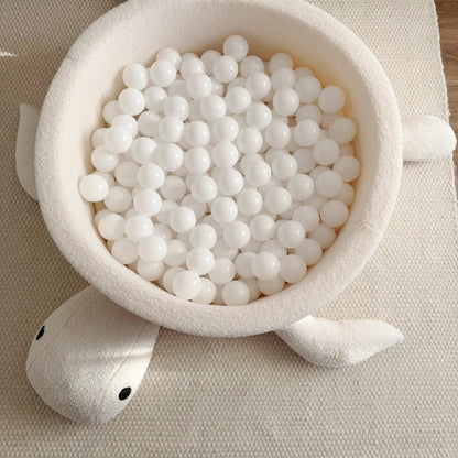 BOUCLE Ball Pit for Kids – Turtle | Cheesecake Cream Beige Boucle Ball Pit | MeowBaby®