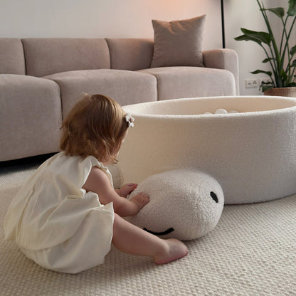 BOUCLE Ball Pit for Kids – Turtle | Cheesecake Cream Beige Boucle Ball Pit | MeowBaby®