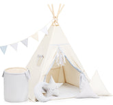 Grey & Cream Teepee Tent | Teepee Grey | Kids Teepee | Teepee Tent for Kids | Baby Teepee Tent | Grey Tent | Kids Teepee Tent | Teepee Tent for Boys | Teepee Tent for Girls |  