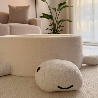 BOUCLE Ball Pit for Kids – Turtle | Cheesecake Cream Beige Boucle Ball Pit | MeowBaby®