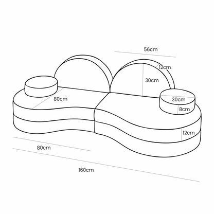 MeowBaby Modular Sofa for Kids Coccolo – 6 Pieces | Bearly