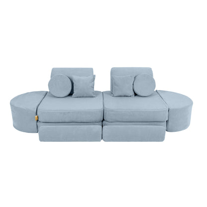 MeowBaby Slimcord Kids Play Sofa | Modular Play Sofa Bed | turquoise play sofa for kids | play couch |